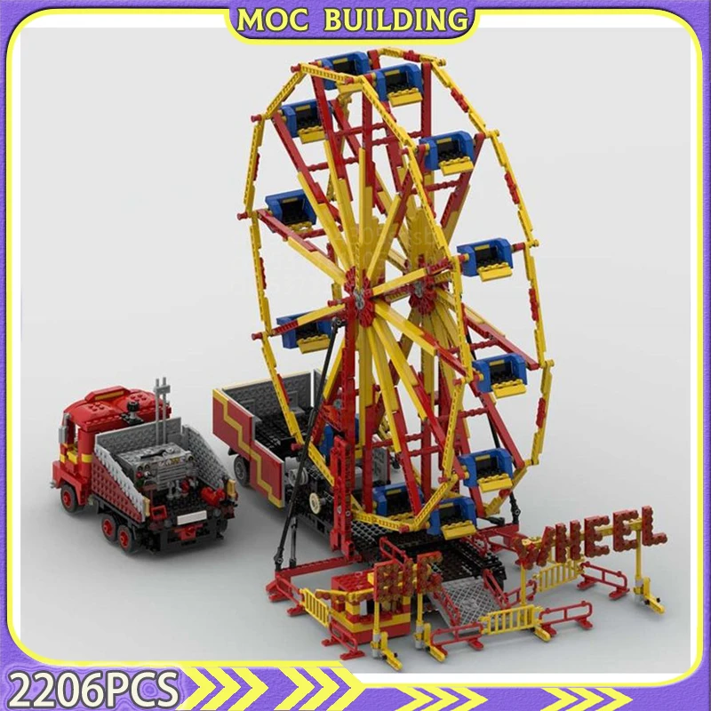 Moc Building Blocks Sports GBC Module Fairground Ferris Wheel Creative Model Technology Bricks DIY Assembly Puzzle Toys Gifts