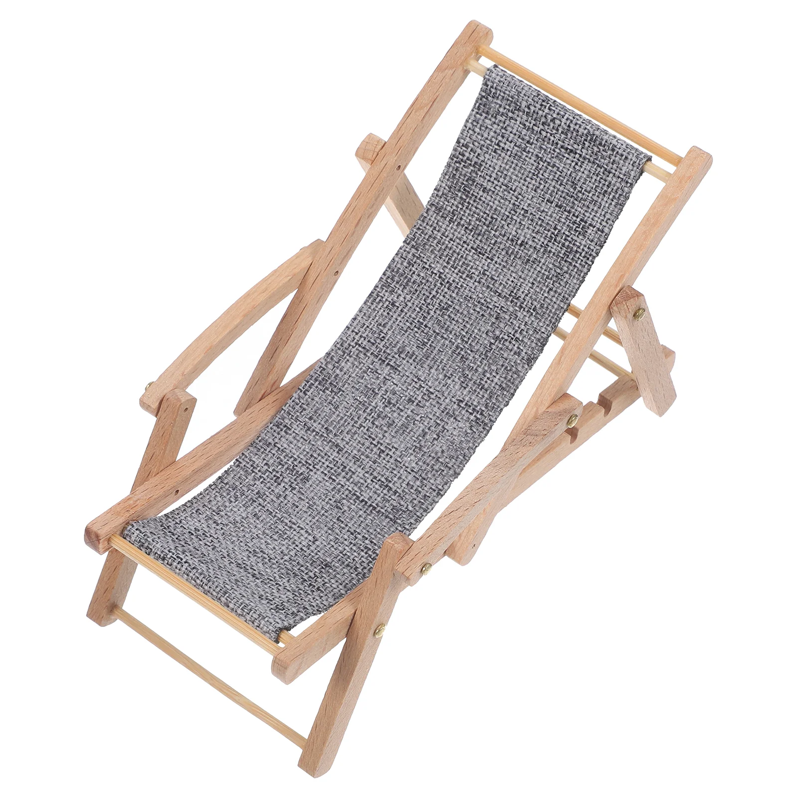 Miniature Furniture Model House Ornament Foldable Beach Chair Dollhouse Chaise