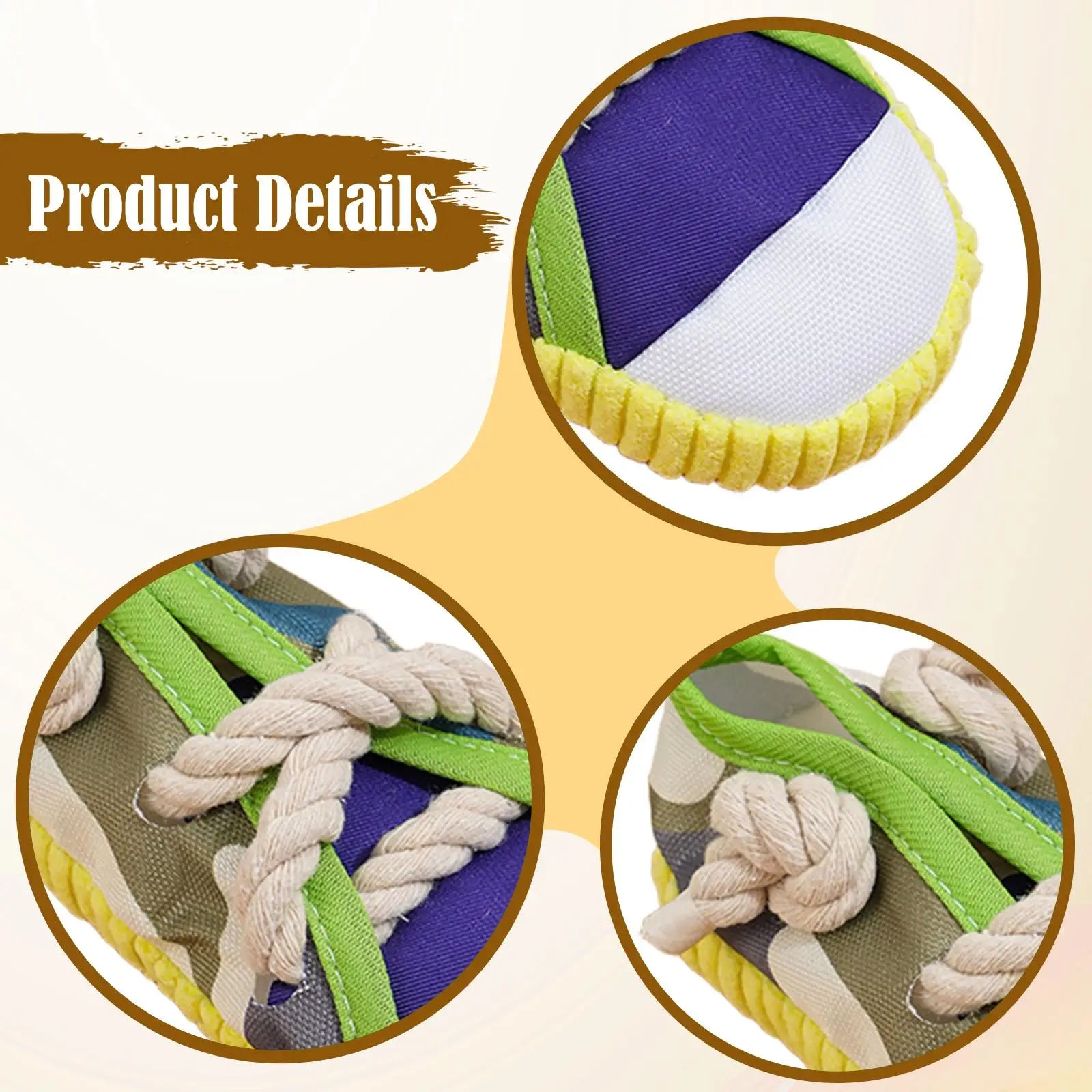 Dog Chew Toy Tough Pet Accessories Chewing Playing Multipurpose Training Canvas Shoe Shape Exercise Interactive Squeaky Shoe Toy