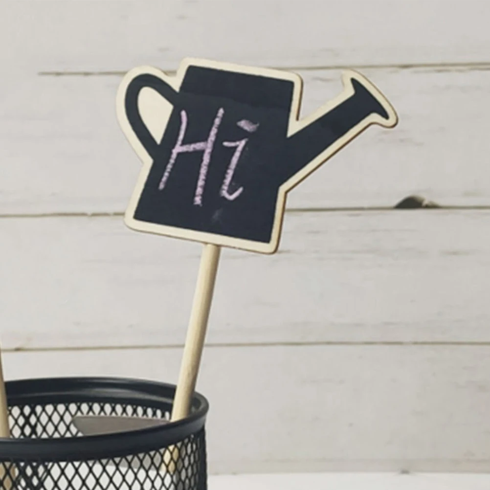 

10Pcs Mini Chalkboard Signs Watering Can Shape Food Labels Party Buffet Garden Markers Small Blackboard Tags Chalkboard Signs