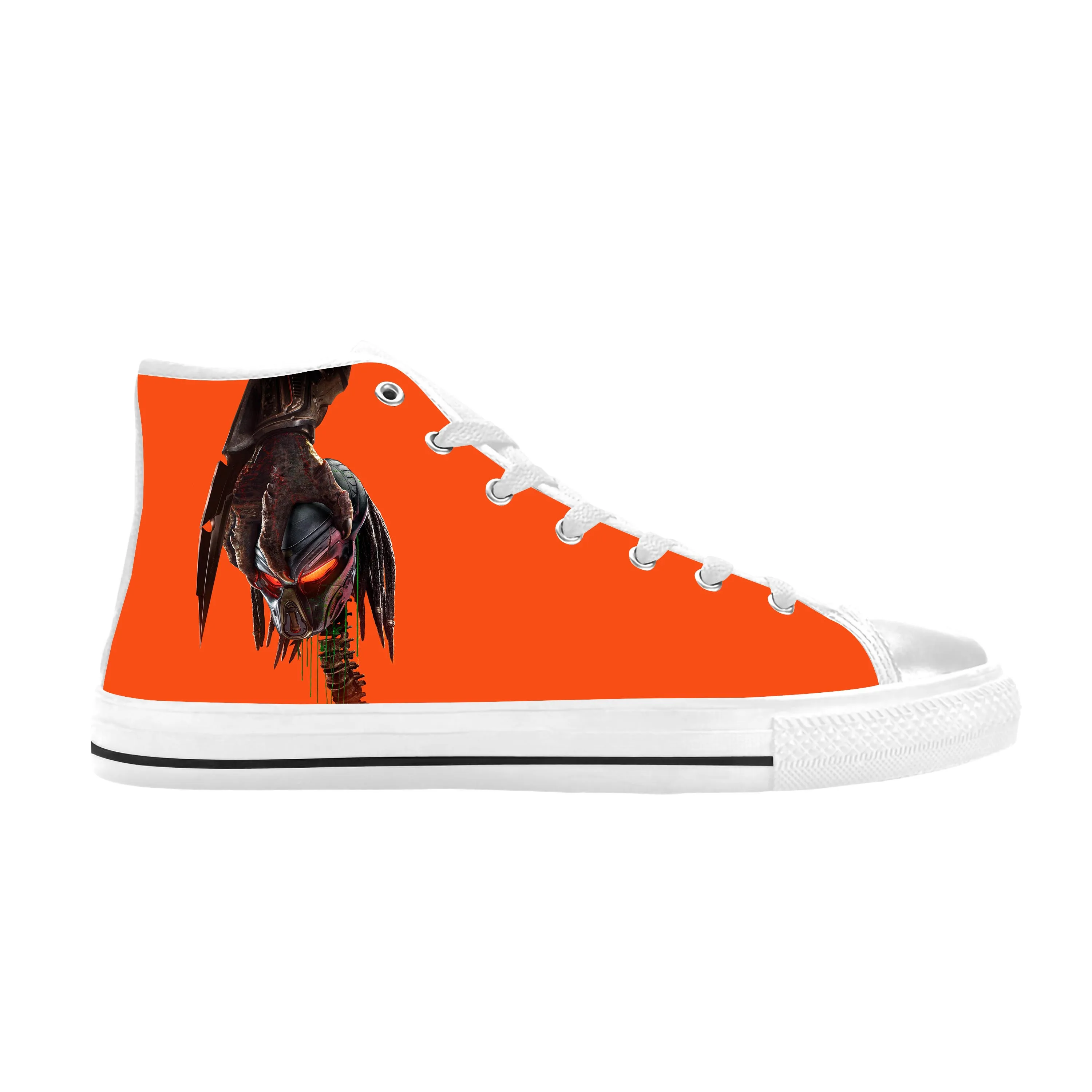 The Predator Alien Movie Horror Scary Predators Casual Cloth Shoes High Top Comfortable Breathable 3D Print Men Women Sneakers