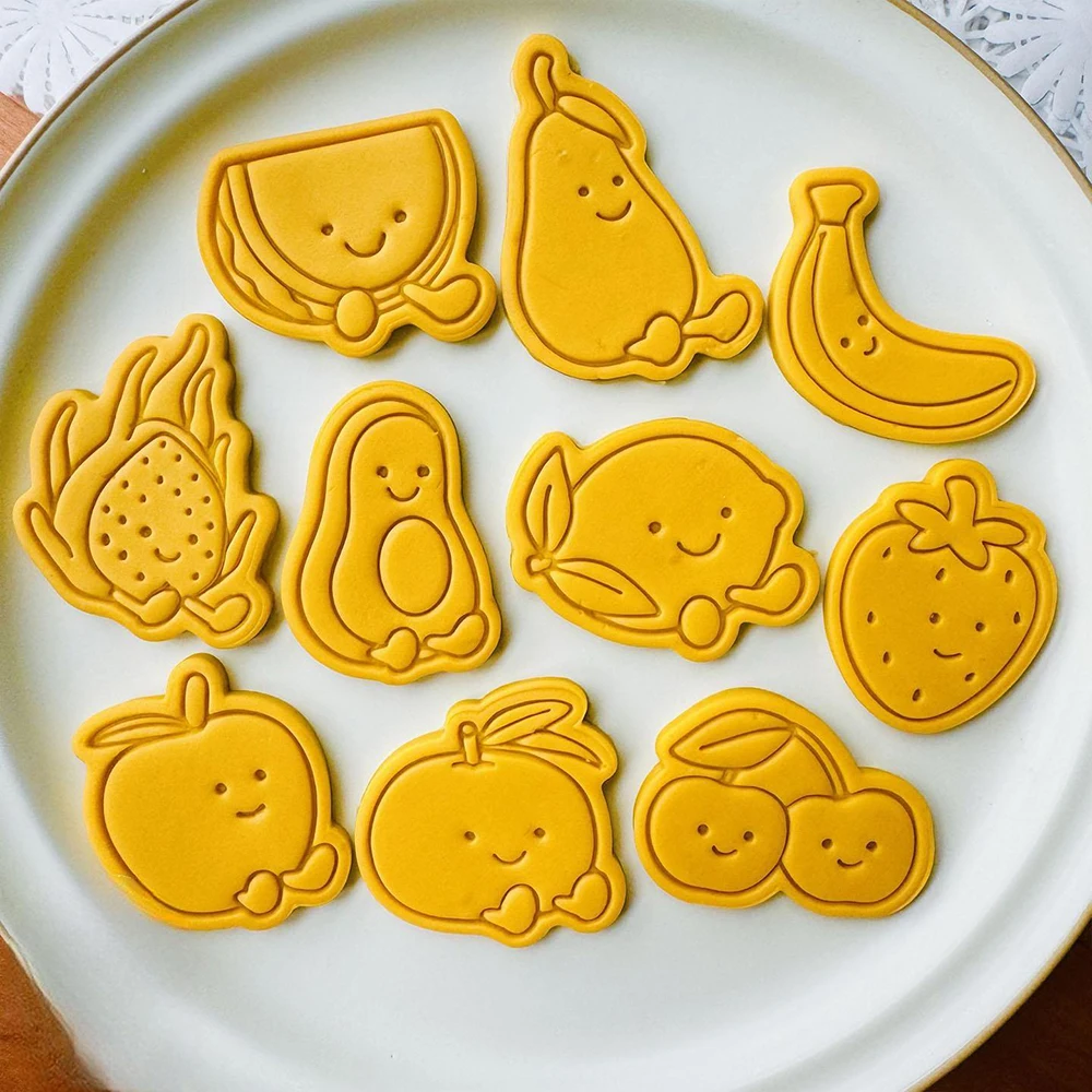 

Cartoon Fruit Cookie Cutters DIY Bakery Tools and Accessories Stampcookie Cutters