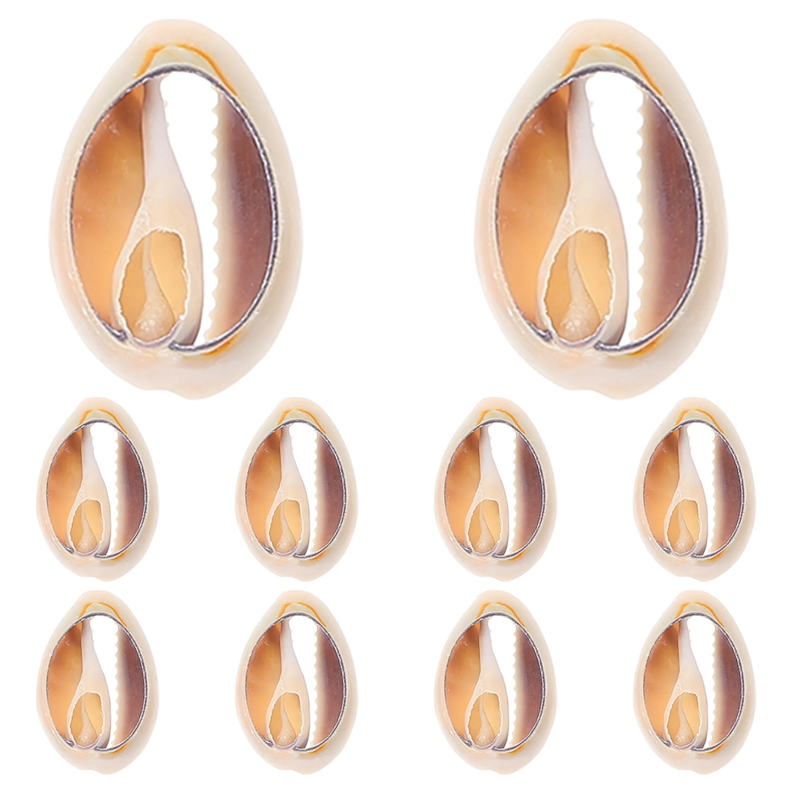 

10 шт., подвески в виде ракушек с золотым краем, подвески из натуральных ракушек, сделай сам, изготовление ювелирных изделий, серьги, браслеты, ремесленные фурнитура, мини-бусины из морских ракушек