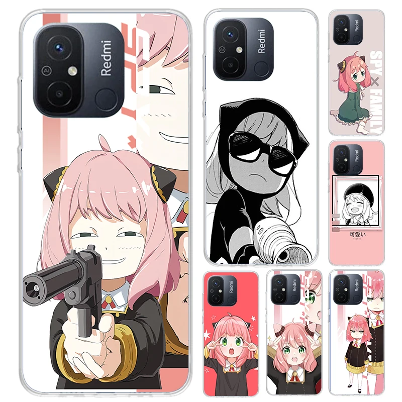 Spy Family Anya Cute Phone Case for Xiaomi Redmi 12C 12 10C 10A 10X 10 9C 9A 9 9T 8A 8 7A 7 6A 6 Pro S2 K20 K40 Soft Print Shell