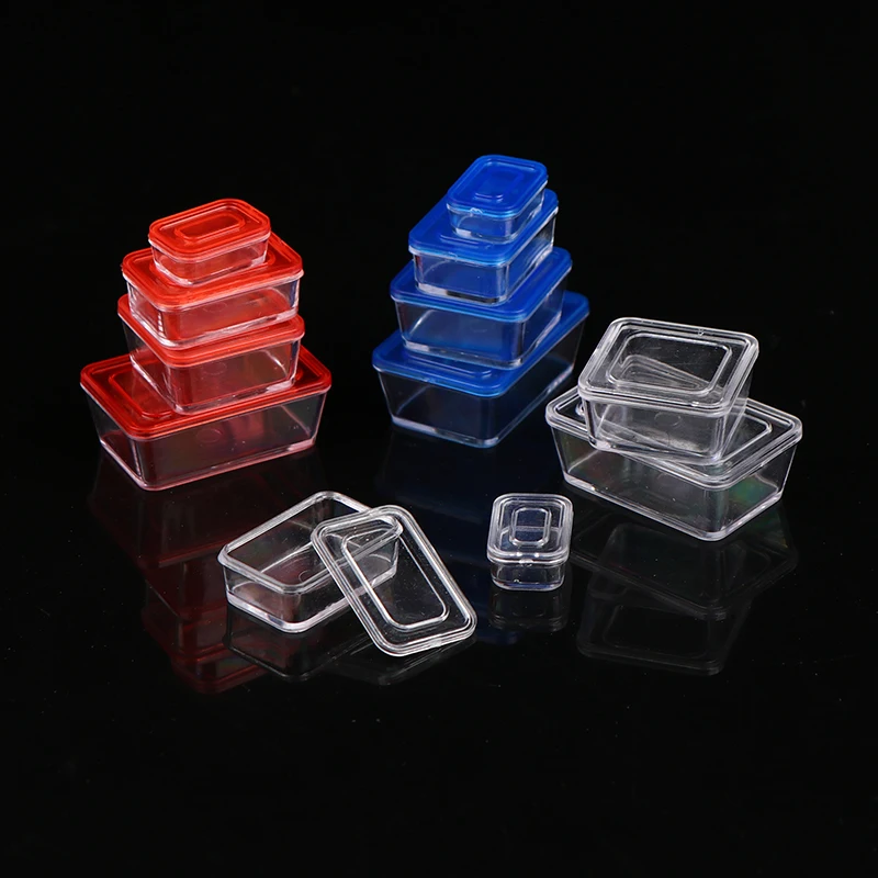 4pcs 1/12 Dollhouse Mini Fresh Keeping Box Lunch Box Model Kitchen Tableware