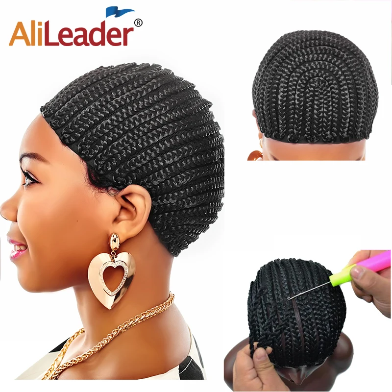 

5Pcs/Lot Wholesale Price Wig Caps For Making Wigs Box Braided Cornrow Wig Caps With Combs Top Easier Sew In Braided Wig Caps