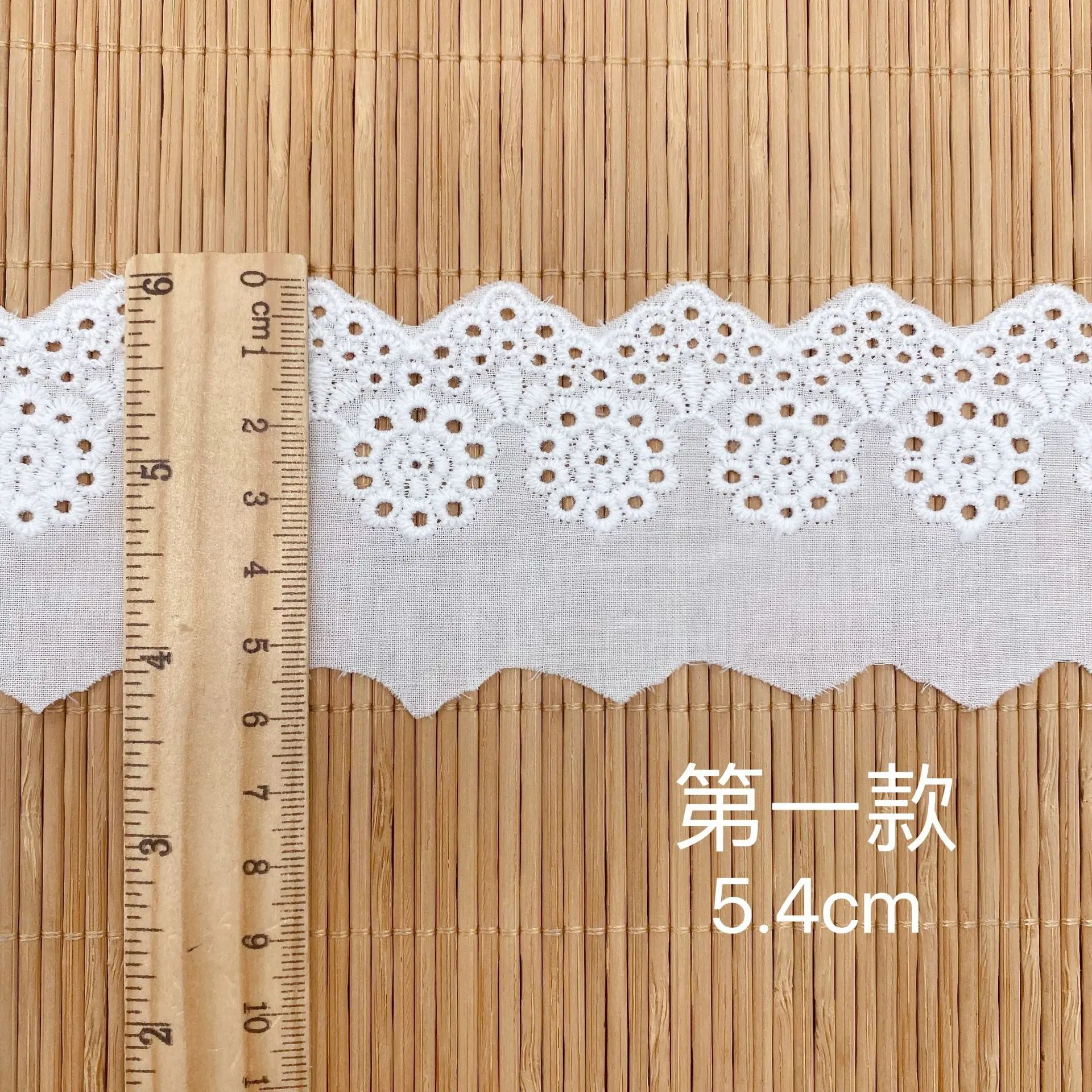 5Y Cotton Embroidered White Flower Lace Fabric Dubai Wide Sewing DIY Trim Wedding Applique Ribbon Collar Cloth Guipure