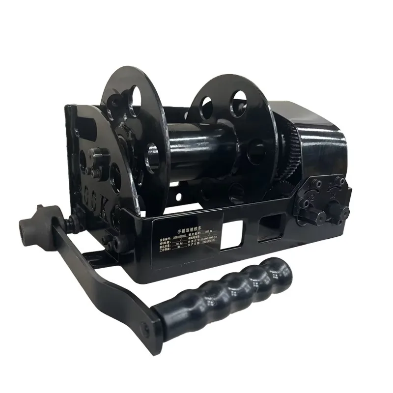 Large Manual Self Locking Two Speed Capstan Lifting Traction Positioning Heavy Duty Manual Two Speed Worm Gear Winch