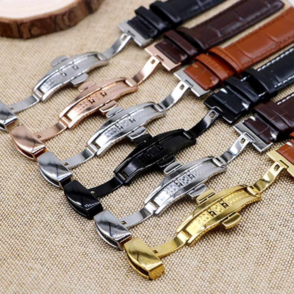 

Watch 18Mm Butterfly Buckle Straps for Men Stylish Durable Premium Comfort Soft High Quality Watch Accessories