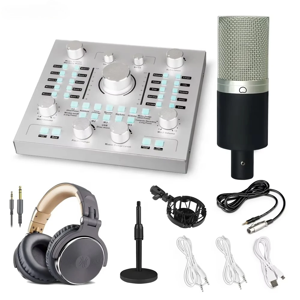 Suitable for NX3 professional on-site sound card podcast microphone kit recording studio microphone, suitable for YouTube live s