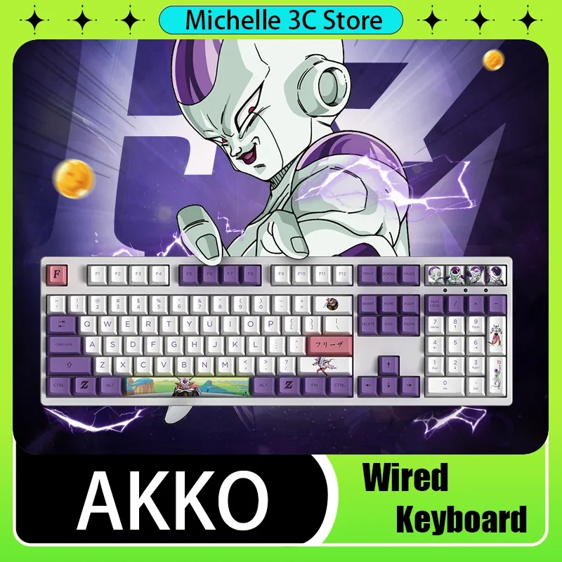 

AKKO 3108V2 Japanese Cartoon Wired Mechanical Keyboard 108Keys Purple Gaming Keyboard Full Key Conflict Free Gifts for Boys Girl