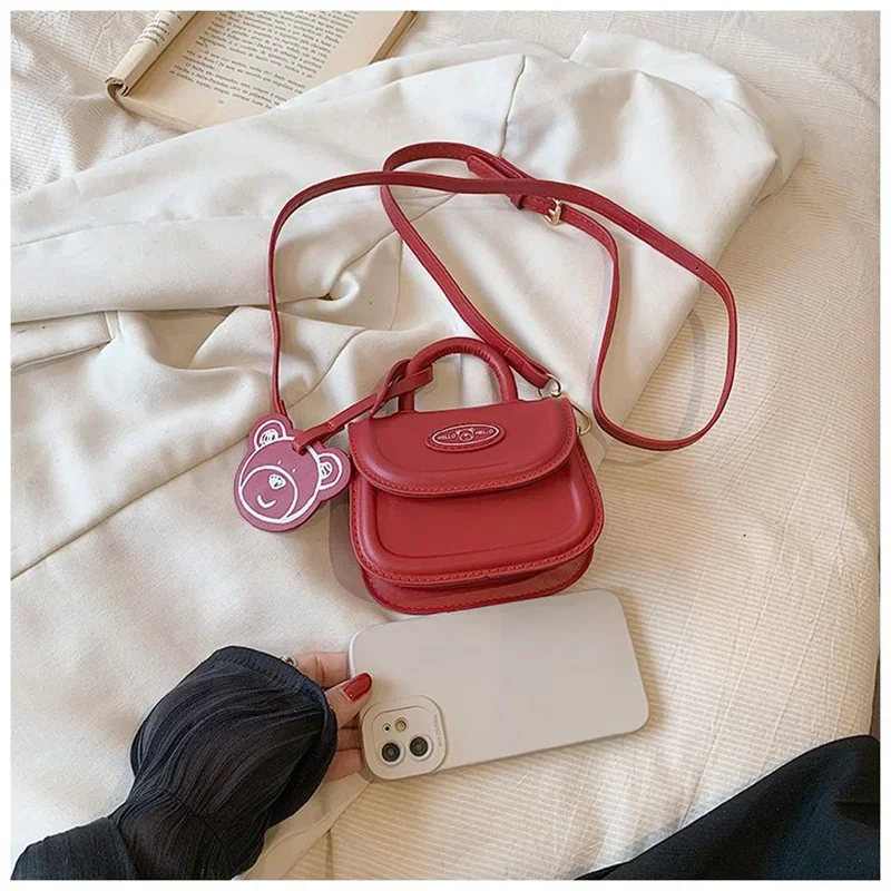 New Classic Children Handbags Kids Small Square Bags Beautiful Cute Mini Crossbody Bag Girl Shoulder Bag