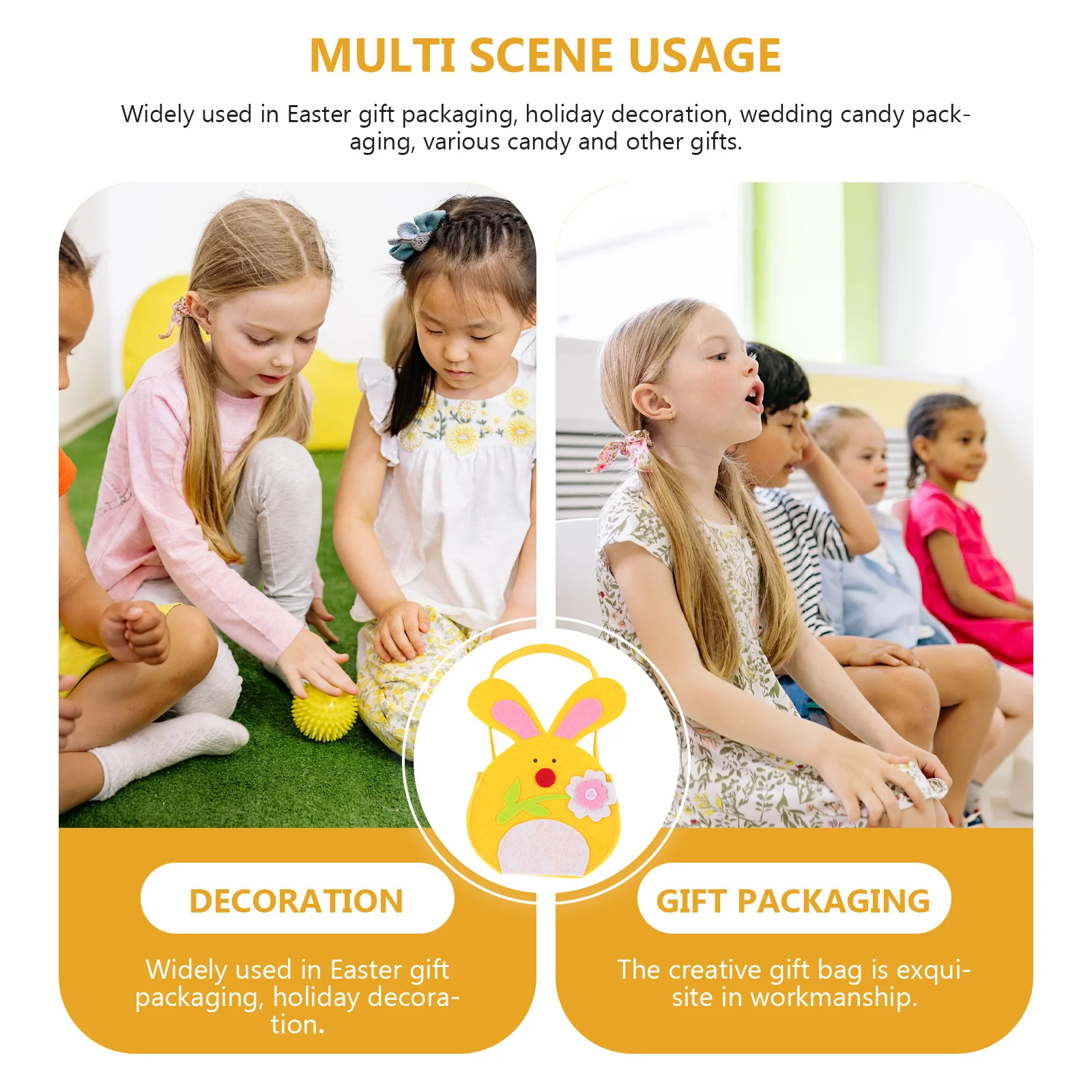 

Easter Gift Bag Exquisite Workmanship Portable Candy Box for Children Festival Decorations Holiday Packaging Easter Candy Box