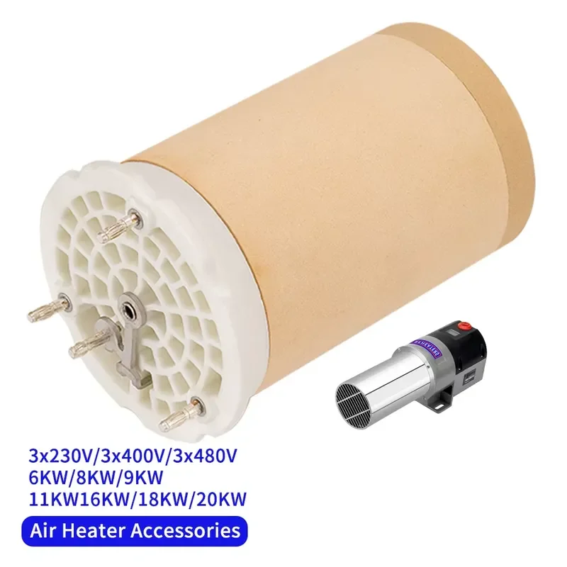 Factory Industrial Electric Long Spiral 3x400V 380v 4-20KW Tube Ceramic Heating Element for Air Blower Heater