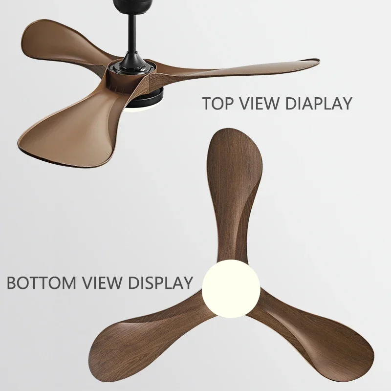 Electric Fan Household Ceiling Fan With Light And Control 220V Modern Simplicity 52Inch Strong Wind Ceiling Fan Light Restaurant
