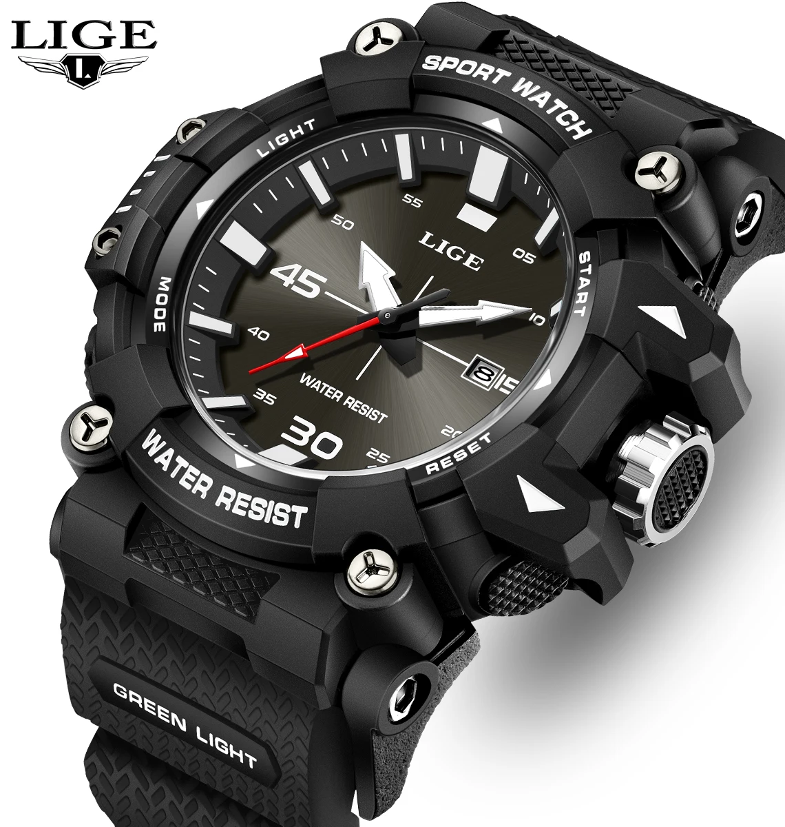 

LIGE new military watches men waterproof luminous fashion quartz clock men sports watches luxury watches for men reloj hommes