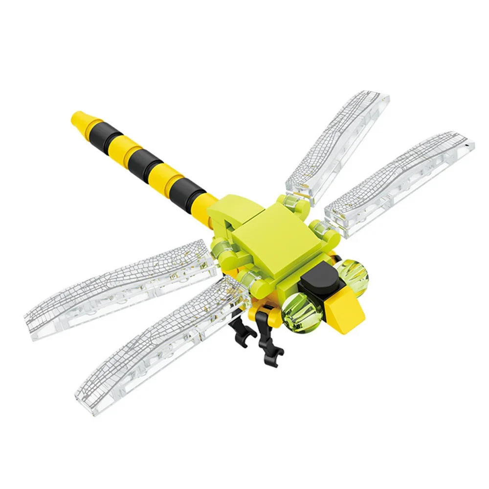 Moc inseto modelo animal abelha formiga borboleta críquete gafanhoto conjunto blocos de construção diy crianças quebra-cabeça montar brinquedos menino presente do miúdo