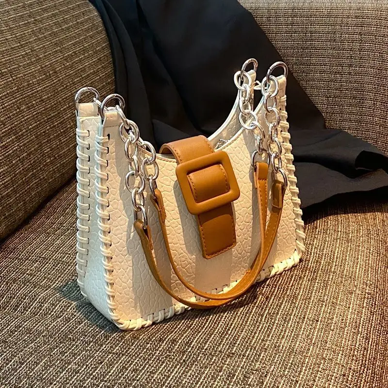 

2025 Autumn New Niche Design Bag Female Tide Korean Version Chain Single Shoulder Underarm Portable Foreign Gas Bucket Bag