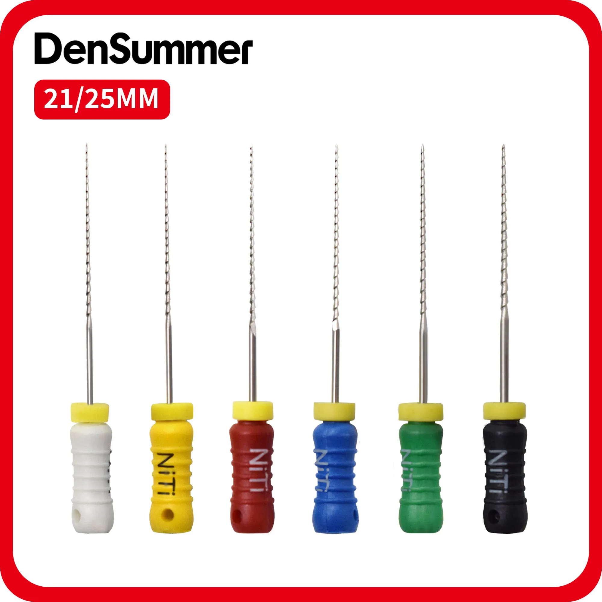 10 Boxes DenSummer High-density Thread Structure Nickel-titanium H-FILES 21/25mm Hand Use Endo File #15-40 #45-80 Dentistry Tool