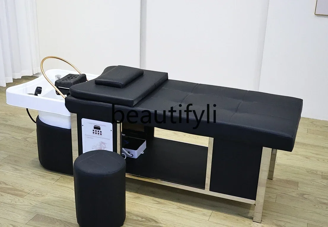 

xzzCeramic basin water circulation shampoo bed, fumigation shampoo bed, beauty salon bed
