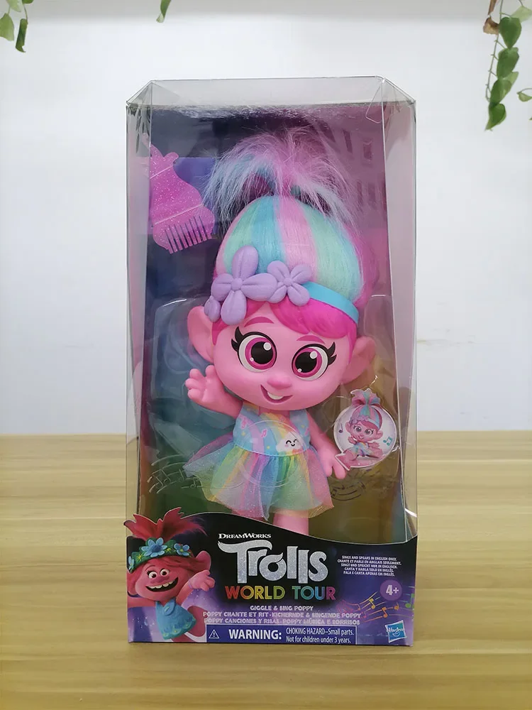 Movie Trolls World Tour Figure Giggle Sings Speak In English Phrases Sounds Poppy Doll Toy Children Girls Birthday Gifts