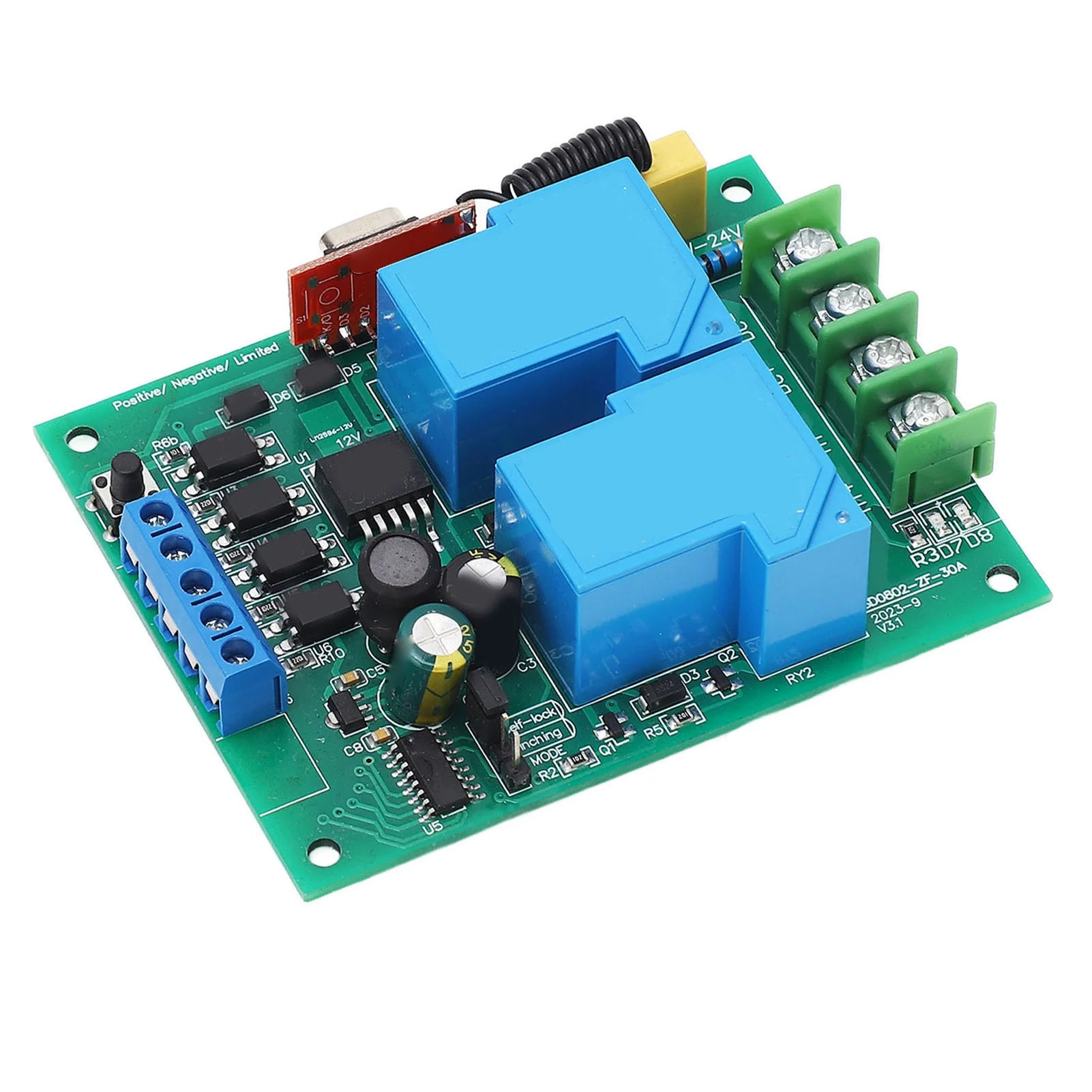 DC Motor Control Module Forward and Reverse Remote Motor Control Board with Limit Switch DC12‑24V