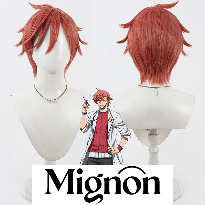 Mignon الخوخ حديقة الظلام شبح Hanagui Sakyo شعر مستعار تأثيري مقلد فروة الرأس متعدد الألوان الحرير المختلط