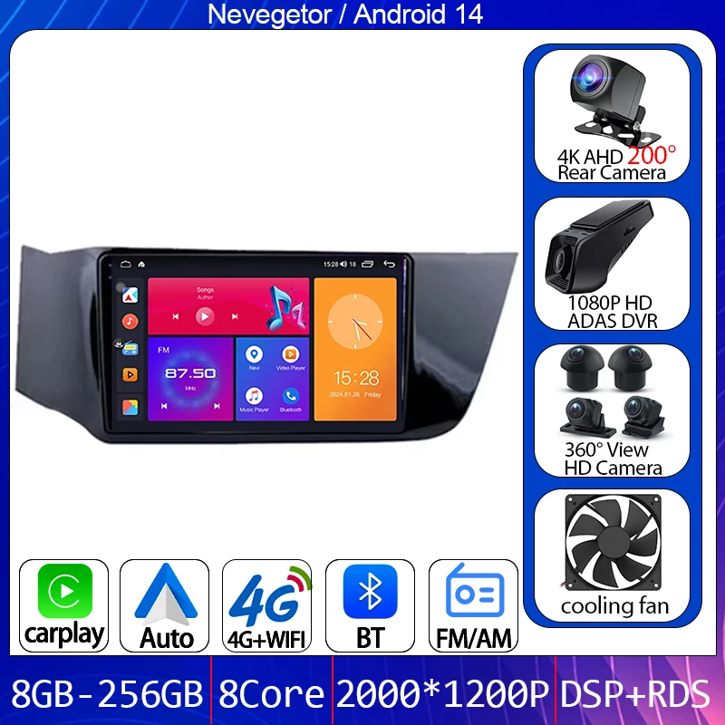 

For Changan CS15 2019 2020 2021 LHD BT Car Android Radio Auto Multimedia Video Player Stereo GPS Navigation WIFI DSP No 2din DVD