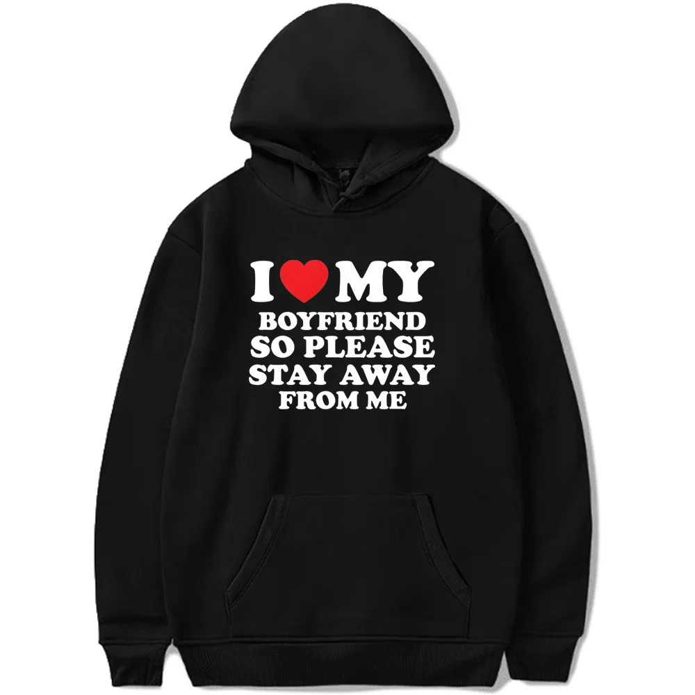 i Love My Boyfriend i Love My Girlfriend hoodie elegant athleisure soft fabric casual wear kawaii girl sweatshirts elegant