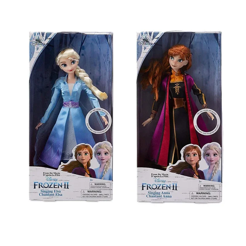 Disney Frozen 2 Elsa Anna Figure Princess Doll Toys Snow Queen Children Toys Elsa Singing Soundmaking Doll Christmas Gift