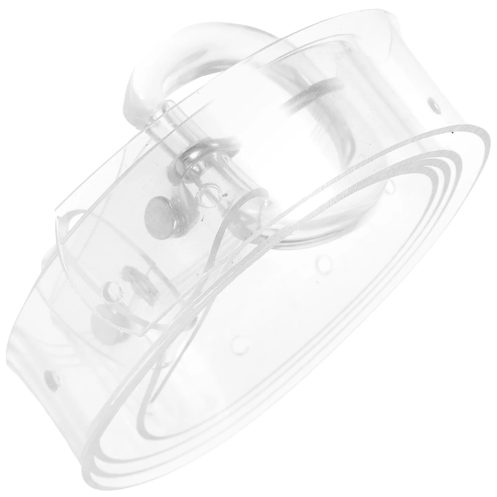 

Transparent Waist Belt for Women Fashion Dress Belts Ladies Wide Round Buckle Durable Plastic Material Ideal Gift