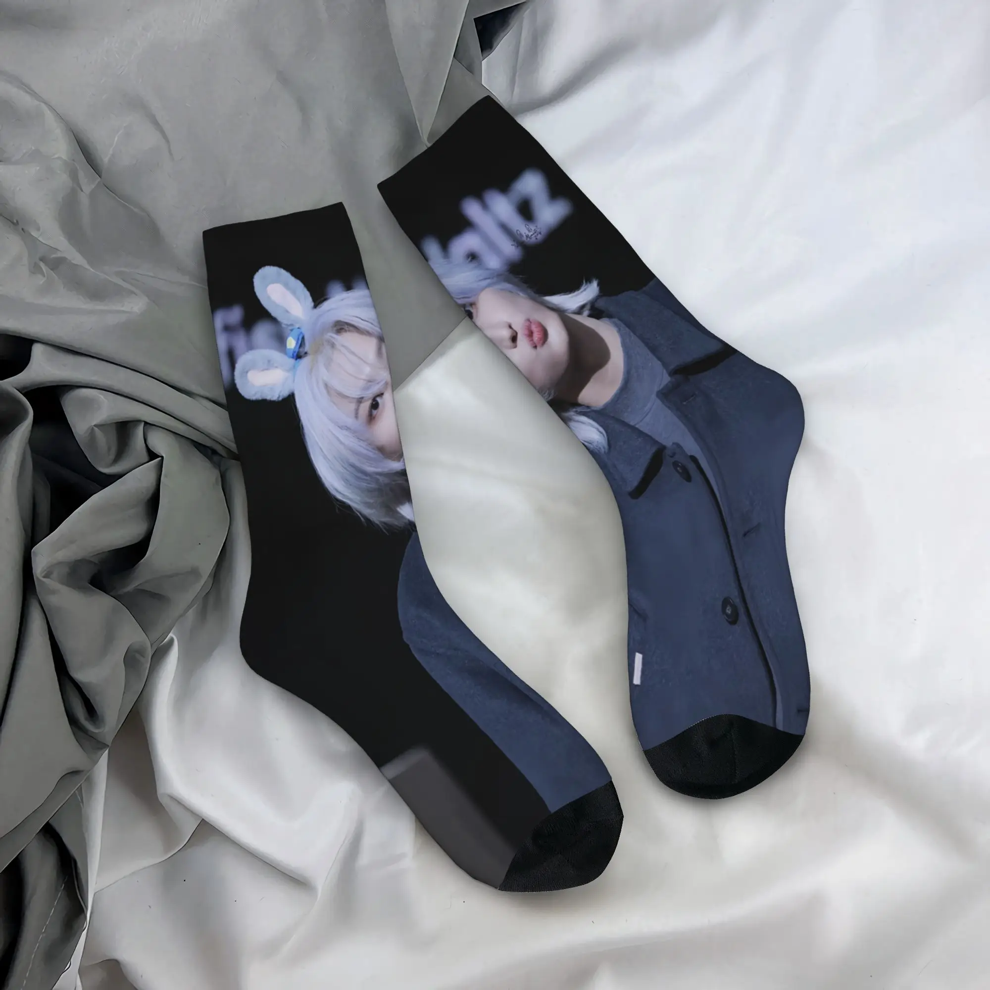 Korean Boy Seonghwa Design Theme Socks Accessories for Unisex Non-slip Crew Socks