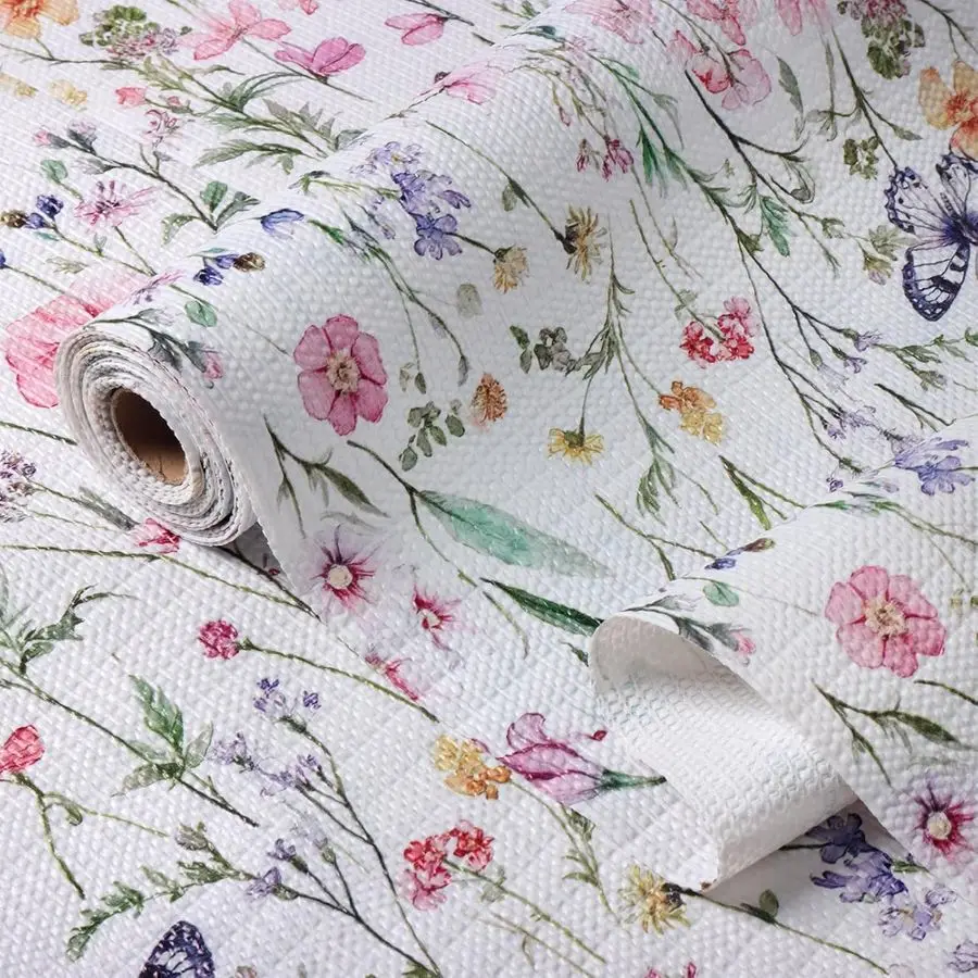 

and Shelf Liner for Kitchen Cabinets,NonAdhesive Drawer Liner,NonSlip Floral Shelf Liners,Strong Grip Waterproof Easy to Clean C