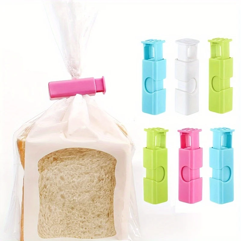 4, kitchen pressed snack bag sealing clip, used for storage, sealing, food seasoning moisture-proof clip, bread bag, sturdy clip