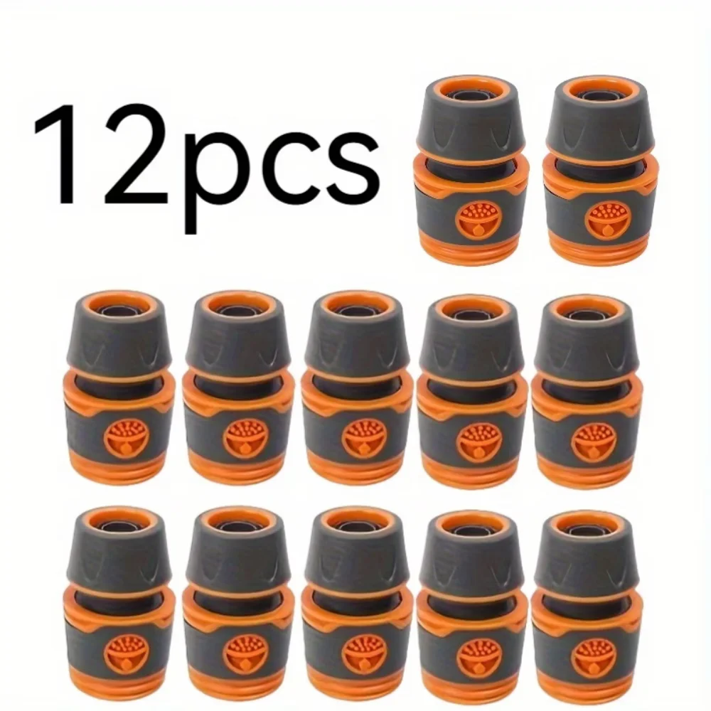 12-Piece 1/ 2inch Inch Car Wash Hose Connectors, Durable Quick-Connect Adapters, Suitable for Irrigation Systems, Lawn and Garden Watering, High-Pressure Garden Watering, Car Wash Water Guns, Garden Irrigation, and Vegetable Watering Tools