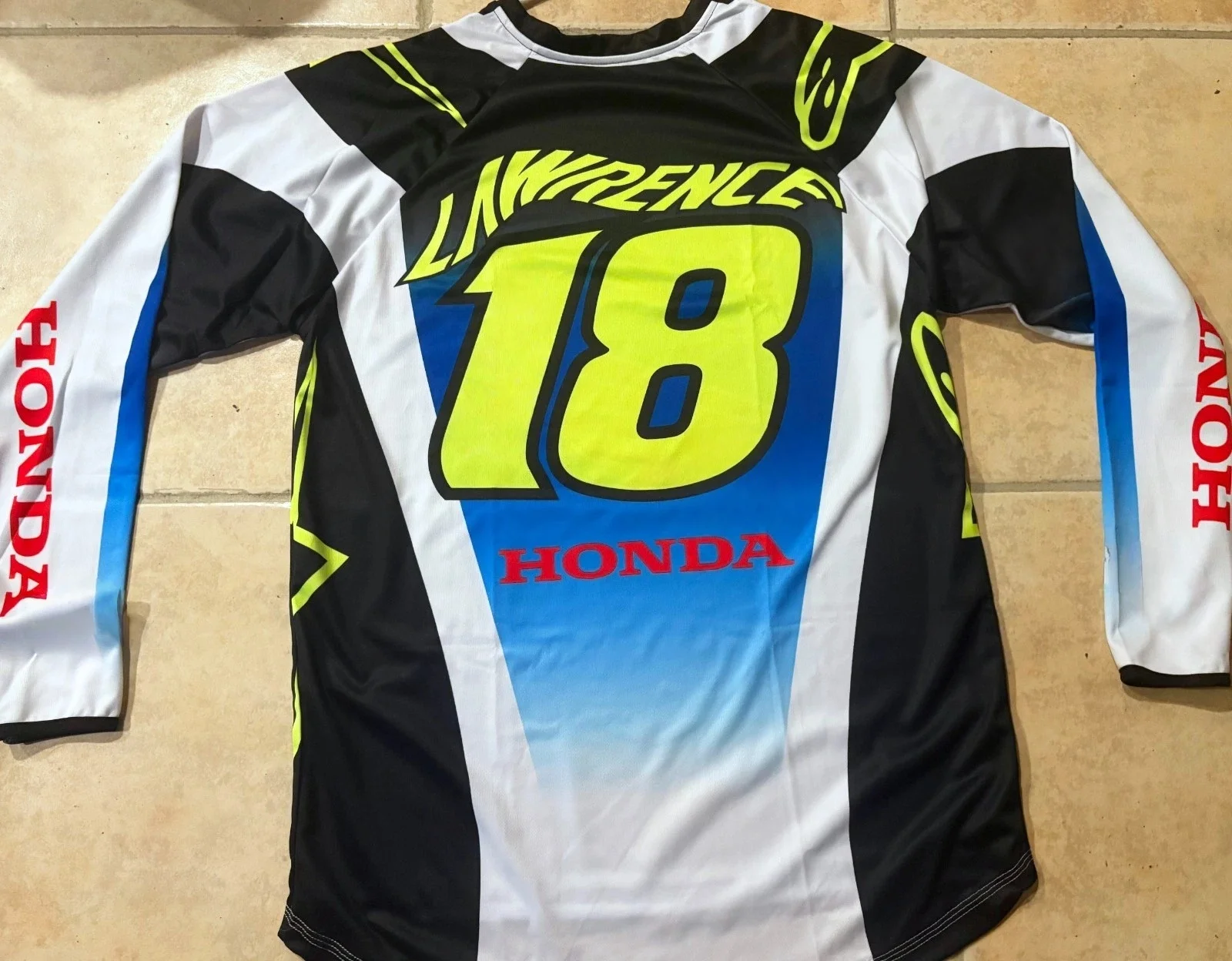 

Super Motocross HONDA Racing Shirt Men MXGP Jett Lawrence Long Sleeve Motorcycle T-Shirt No.18 Retro Breathable Quick Drying Top