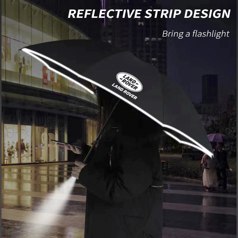 

For Land Rover Defender Range Rover Discovery Evoque Velar Freelander Car Led Lamp Automatic Folding Windproof Sunshade Umbrella