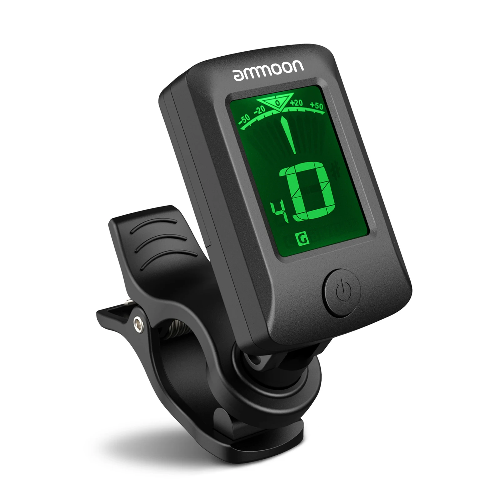 AT-07 Digital Electronic Clip-On Tuner LCD Screen for Guitar Chromatic Bass Ukulele C/ D Violin