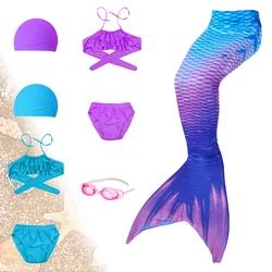 Purple kids Mermaid Tail for Swimming Breathable, Fit Body for Mermaid Dress Up Beach Holiday Cosplay and Photo