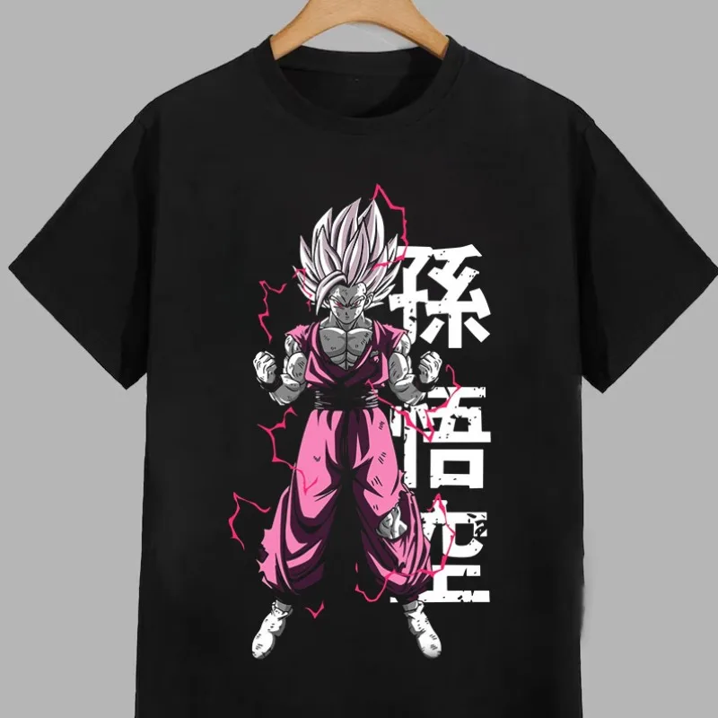 

Мужская футболка Goku Dragon Ball Z Kamehameha с коротким рукавом Super Saiyan, летняя хлопковая женская футболка, уличная одежда, повседневный топ высокого качества