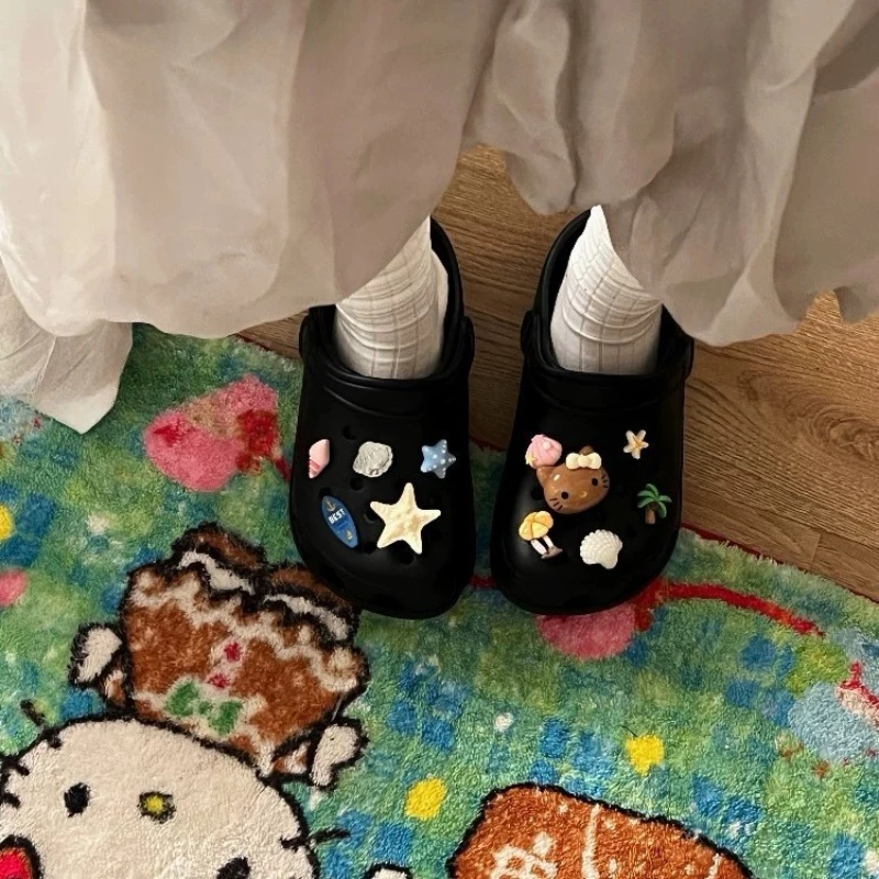 11PCS JIBBITZ Charms Hello Kitty DIY Shoe Decoration Includes Starfish, Shell, and Accessories for Shoes Xmas Party Gifts Favors