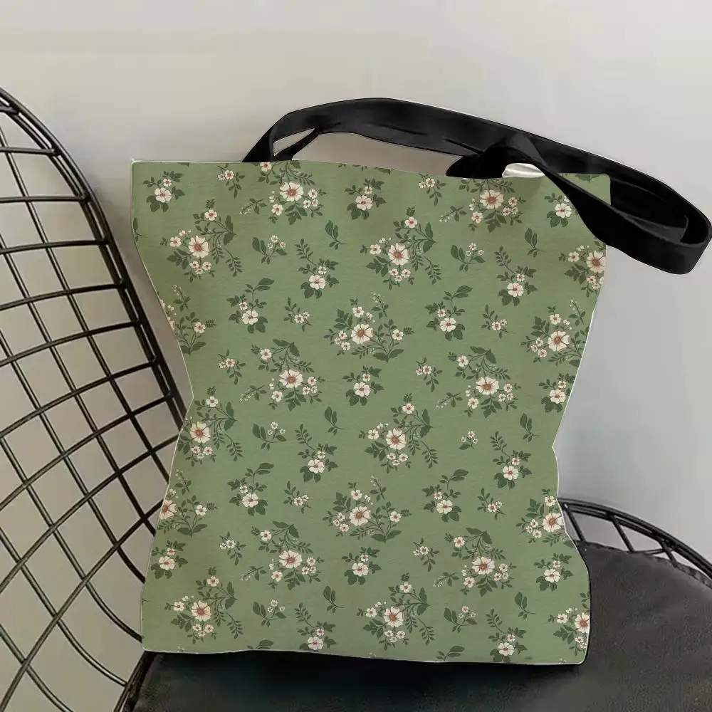 

Модные холщовые сумки-тоут INS с двусторонним принтом для хранения растений, подарочные эко-сумки через плечо