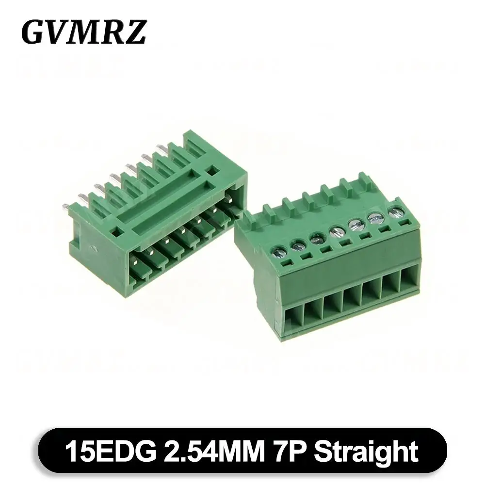 5Set/lot 15EDG 2.54mm PCB Seal Screw Terminal Block 2 ~ 12 Pin KF15EDG 2.54 Male Plug + Female Socket Pin Header Wire Connector