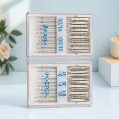 

2 Boxes Sewing Machine Needles Stainless Steel Durable Sharp Household Sewing Supplies Portable Stitching Needles for Fabric