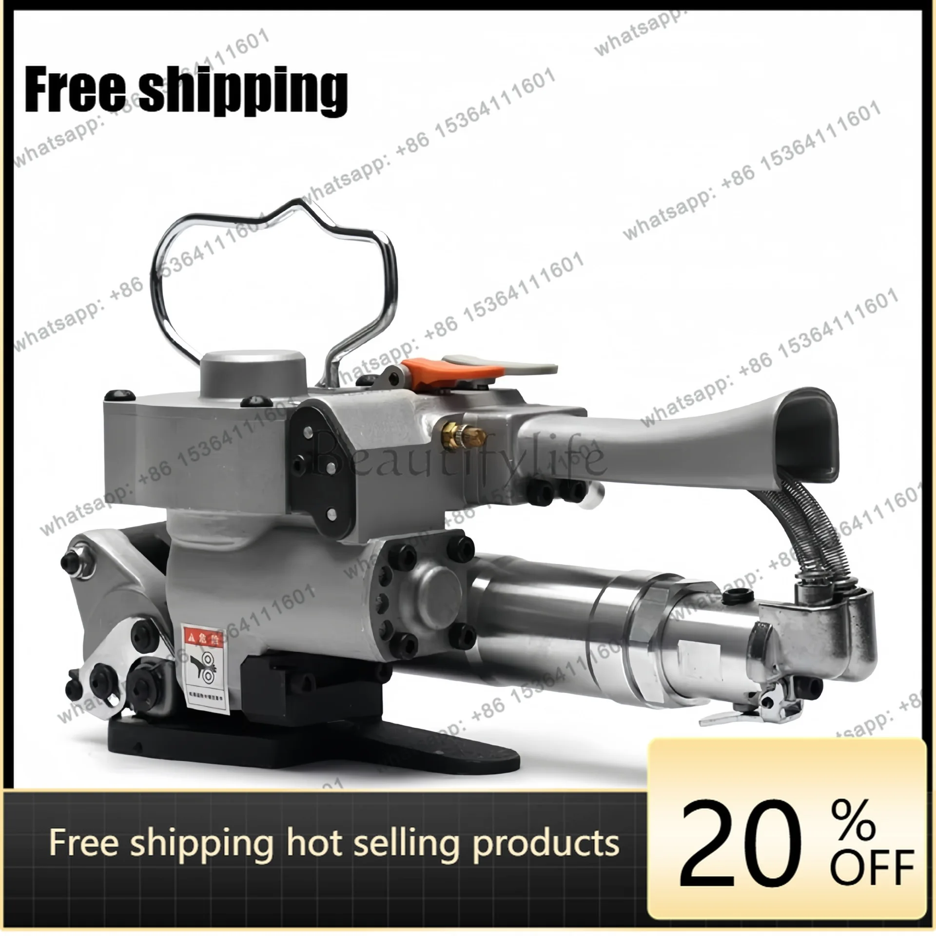 A/C19,25 Portable pneumatic baler for wood logistics packaging in brick factories