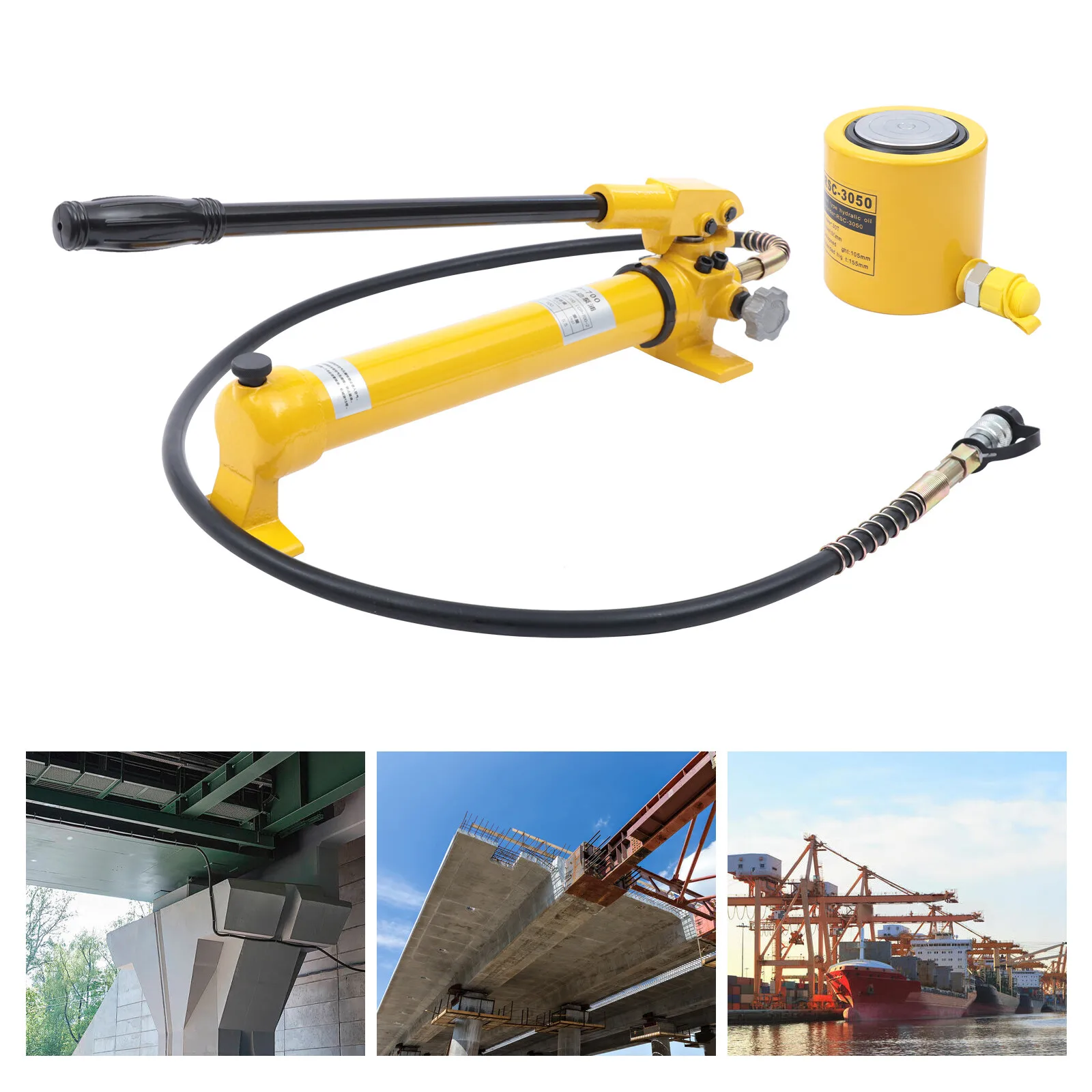 

30T/66138lbs Steel Hydraulic Jack Porta Power Repair Kit Auto Shop Tool Lift Ram With Hand Pump