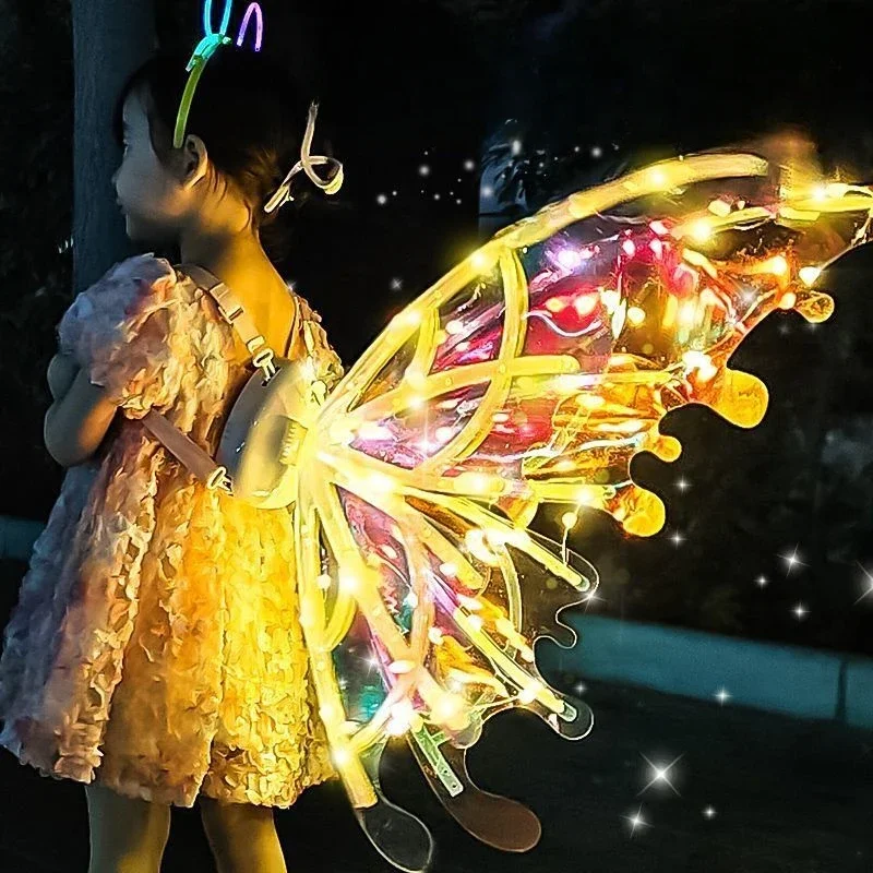 

Butterfly Children's Wings Electric Back Decoration Angel Little Girl's Back Glow Toy Girl's Birthday Gift