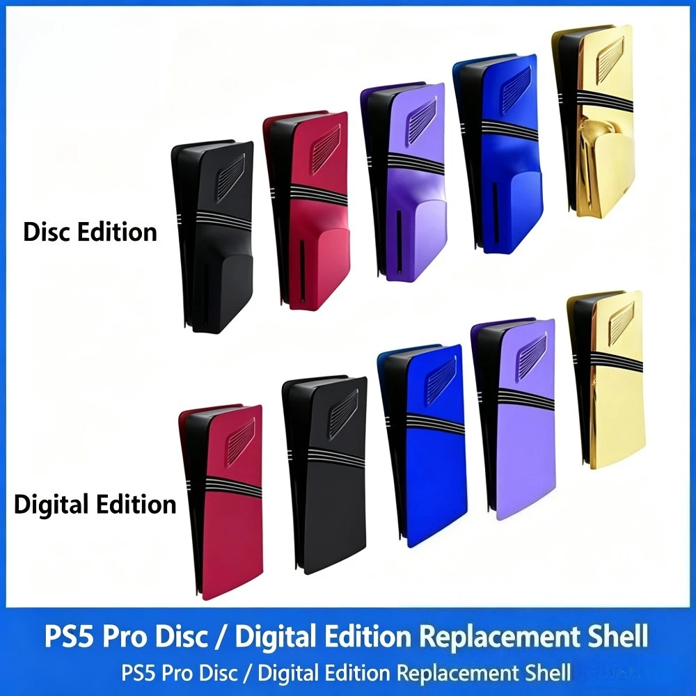 Replacement Split Faceplate For PS5 Pro Console Vented Protective Housing Shell Cover Fit PlayStation 5 Pro Disc & Digital
