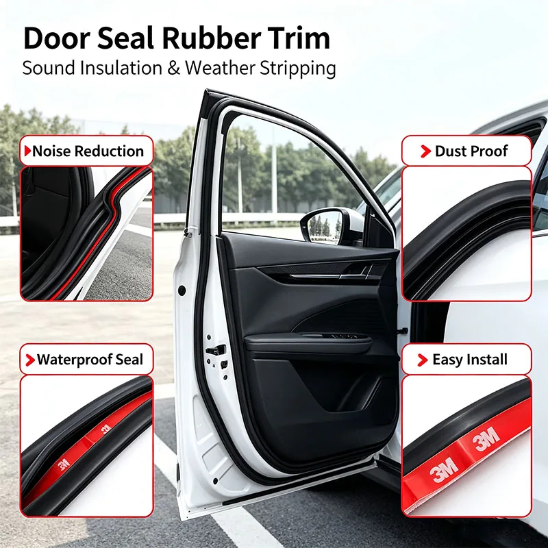 For Changan UNIV UNI-V 2022-2026 Car Door Rubber Seal Strip Noise Reduction Proof Sealing Trim Modified Interior Accessories