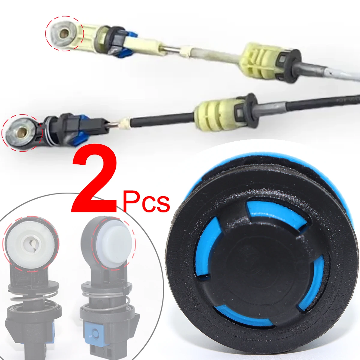 

2PCS For Opel Vauxhall Zafira Tourer 11-2023 Manual Transmission Gear Shift Cable Linkage End Rod Bushing Selector Connector KIT